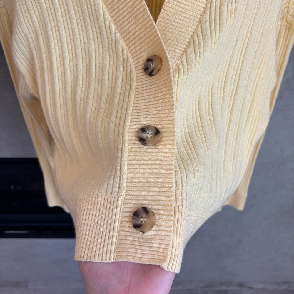 7 for All Mankind Yellow Knit Set, Size S - Picture 7 of 15